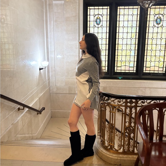 Collared Layered Sweater blouse Top - Picture 4 of 10